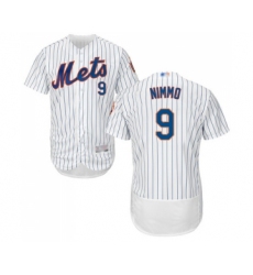 Men's New York Mets #9 Brandon Nimmo White Home Flex Base Authentic Collection Baseball Jersey