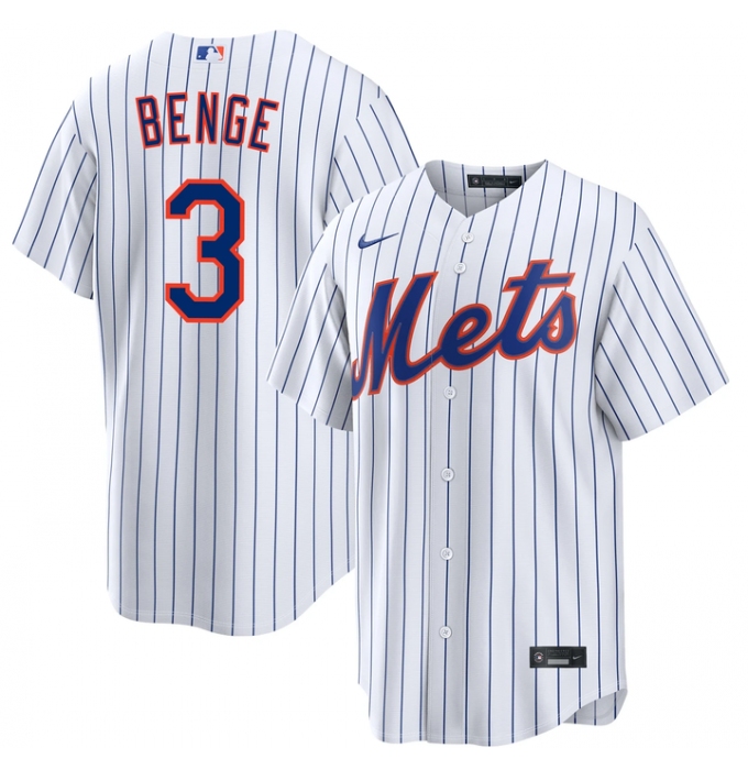 Men's New York Mets #3 Carson Benge 2026 White Cool Base Stitched Baseball Jersey