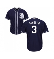 Men's San Diego Padres #3 Ian Kinsler Replica Navy Blue Alternate 1 Cool Base Baseball Jersey