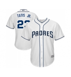 Men's San Diego Padres #23 Fernando Tatis Jr. Replica White Home Cool Base Baseball Jersey