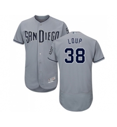 Men's San Diego Padres #38 Aaron Loup Authentic Grey Road Cool Base Baseball Jersey