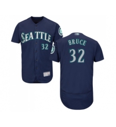 Men's Seattle Mariners #32 Jay Bruce Navy Blue Alternate Flex Base Authentic Collection Baseball Jersey