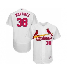 Men's St. Louis Cardinals #38 Jose Martinez White Home Flex Base Authentic Collection Baseball Jersey