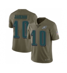 Men's Philadelphia Eagles #10 DeSean Jackson Limited Olive 2017 Salute to Service Football Jersey