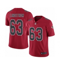 Men's Atlanta Falcons #63 Chris Lindstrom Red Team Color Vapor Untouchable Elite Player Football Jersey