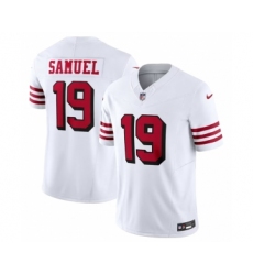 Men's Nike San Francisco 49ers #19 Deebo Samuel New White 2023 F.U.S.E. Vapor Untouchable Limited Stitched Football Jersey