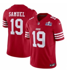 Men's San Francisco 49ers #19 Deebo Samuel Red 2023 F U S E Vapor Untouchable Limited Stitched Football 2024 Super Bowl LVIII Jersey