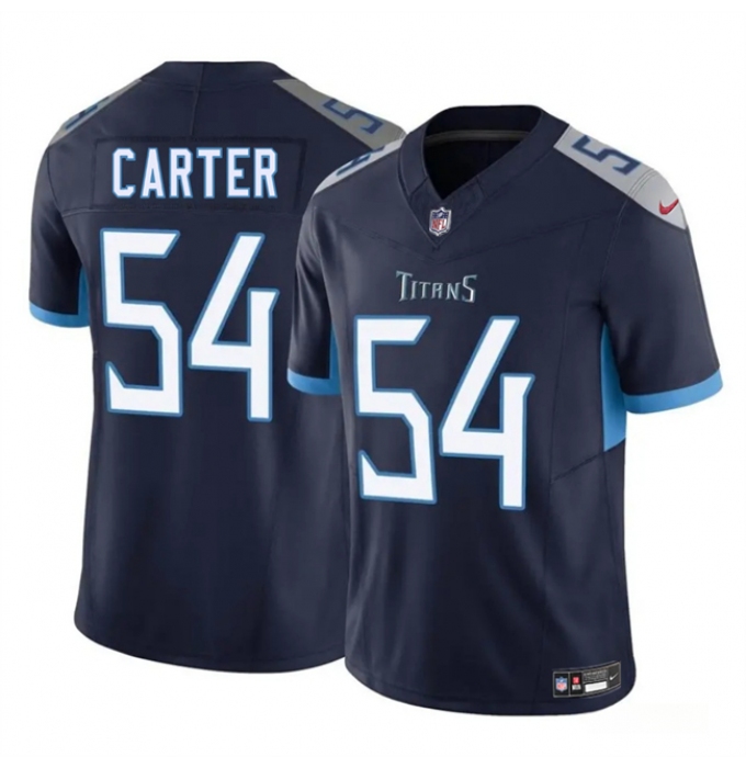 Men's Tennessee Titans #54 Lorenzo Carter Navy 2025 F.U.S.E. Vapor Limited Football Stitched Jersey