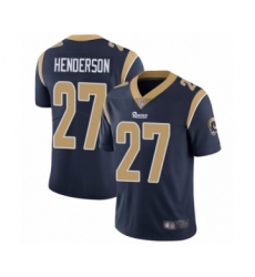 Men's Los Angeles Rams #27 Darrell Henderson Navy Blue Team Color Vapor Untouchable Limited Player Football Jersey