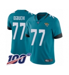Youth Jacksonville Jaguars #77 Cedric Ogbuehi Teal Green Alternate Vapor Untouchable Limited Player 100th Season Football Jersey
