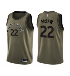 Youth Toronto Raptors #22 Patrick McCaw Swingman Green Salute to Service Basketball Jersey