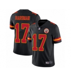 Men's Kansas City Chiefs #17 Mecole Hardman Limited Black Rush Vapor Untouchable Football Jersey