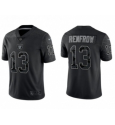 Men's Las Vegas Raiders #13 Hunter Renfrow Black Reflective Limited Stitched Football Jersey Men's Las Vegas Raiders #13 Hunter Renfrow Black Reflective Limited Stitched Football Jersey