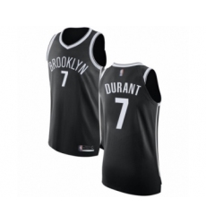 Men's Brooklyn Nets #7 Kevin Durant Authentic Black Basketball Jersey - Icon Edition