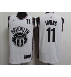 Men's Brooklyn Nets #11 Kyrie Irving White Nike Swingman Player Jersey