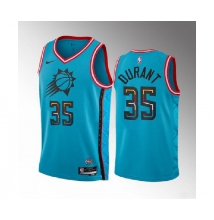 Men's Phoenix Suns #35 Kevin Durant Blue 2022-23 City Edition Stitched Basketball Jersey