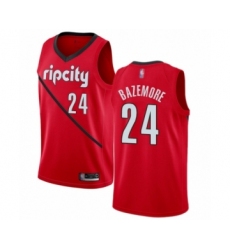 Men's Portland Trail Blazers #24 Kent Bazemore Red Swingman Jersey - Earned Edition