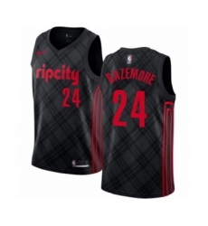 Women's Portland Trail Blazers #24 Kent Bazemore Swingman Black Basketball Jersey - City Edition