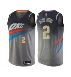 Men's Oklahoma City Thunder #2 Shai Gilgeous-Alexander Swingman Navy Blue Basketball Jersey Statement Edition