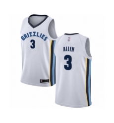 Women's Memphis Grizzlies #3 Grayson Allen Authentic White Basketball Jersey - Association Edition