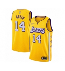 Youth Los Angeles Lakers #14 Danny Green Swingman Gold Basketball Jersey - 2019-20 City Edition