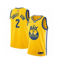 Women's Golden State Warriors #2 Willie Cauley-Stein Swingman Gold Finished Basketball Jersey - Statement Edition