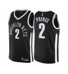 Youth Brooklyn Nets #2 Taurean Prince Swingman Black Basketball Jersey - City Edition
