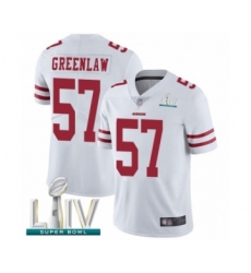 Men's San Francisco 49ers #57 Dre Greenlaw White Vapor Untouchable Limited Player Super Bowl LIV Bound Football Jersey