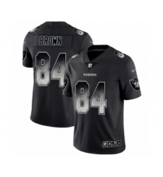 Men Oakland Raiders #84 Antonio Brown Black Smoke Fashion Limited Jersey