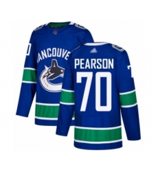 Youth Vancouver Canucks #70 Tanner Pearson Authentic Blue Home Hockey Jersey
