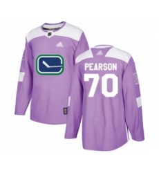 Youth Vancouver Canucks #70 Tanner Pearson Authentic Purple Fights Cancer Practice Hockey Jersey