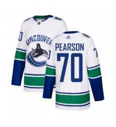 Youth Vancouver Canucks #70 Tanner Pearson Authentic White Away Hockey Jersey