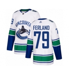 Youth Vancouver Canucks #79 Michael Ferland Authentic White Away Hockey Jersey