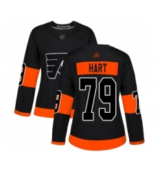Women's Philadelphia Flyers #79 Carter Hart Authentic Black Alternate Hockey Jersey