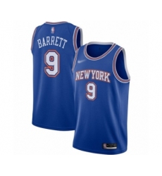 Women's New York Knicks #9 RJ Barrett Authentic Blue Basketball Jersey - Statement Edition