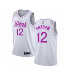 Men's Minnesota Timberwolves #12 Treveon Graham White Swingman Jersey - Earned Edition