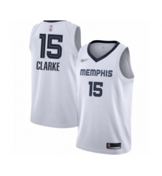 Youth Memphis Grizzlies #15 Brandon Clarke Swingman White Finished Basketball Jersey - Association Edition
