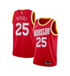 Women's Houston Rockets #25 Austin Rivers Swingman Red Hardwood Classics Finished Basketball Jersey