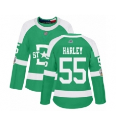 Women's Dallas Stars #55 Thomas Harley Authentic Green 2020 Winter Classic Hockey Jersey