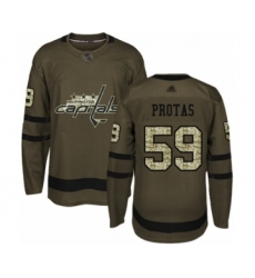Youth Washington Capitals #59 Aliaksei Protas Authentic Green Salute to Service Hockey Jersey