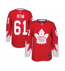 Youth Toronto Maple Leafs #61 Nic Petan Authentic Red Alternate Hockey Jersey