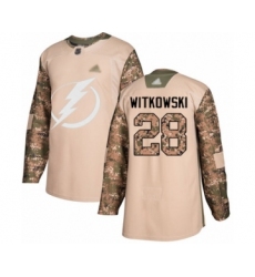 Youth Tampa Bay Lightning #28 Luke Witkowski Authentic Camo Veterans Day Practice Hockey Jersey