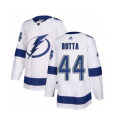 Men's Tampa Bay Lightning #44 Jan Rutta Authentic White Away Hockey Jersey