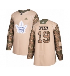 Men's Toronto Maple Leafs #19 Jason Spezza Authentic Camo Veterans Day Practice Hockey Jersey