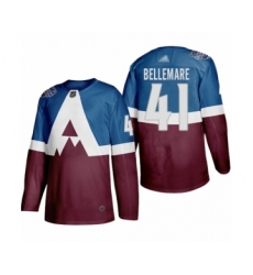 Youth Colorado Avalanche #41 Pierre-Edouard Bellemare Authentic Burgundy Blue 2020 Stadium Series Hockey Jersey