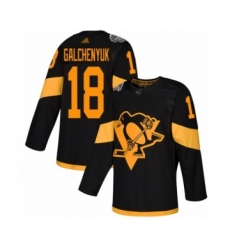 Youth Pittsburgh Penguins #18 Alex Galchenyuk Authentic Black 2019 Stadium Series Hockey Jersey