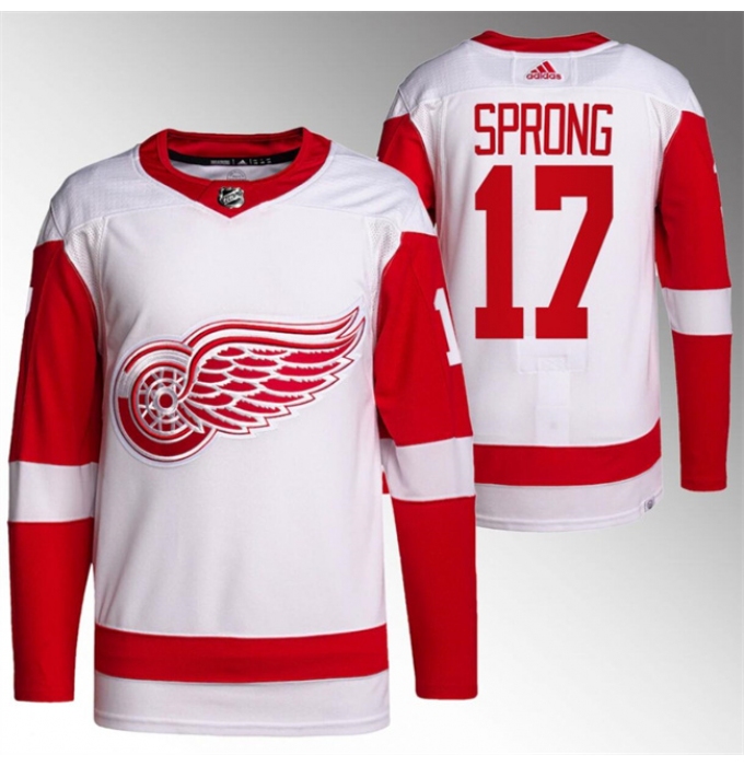 Men's Detroit Red Wings #17 Daniel Sprong White Stitched Jersey
