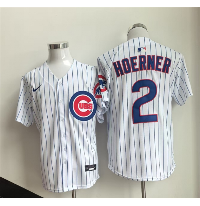 Men's Chicago Cubs #2 Alex Bregman White Cool Base Stitched Baseball Jersey