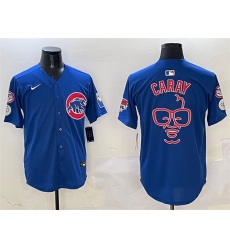 Men's Chicago Cubs Royal Harry Caray 'Holy Cow' Limited Stitched Baseball Jersey