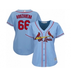 Women's St. Louis Cardinals #66 Randy Arozarena Authentic Light Blue Alternate Cool Base Baseball Player Jersey